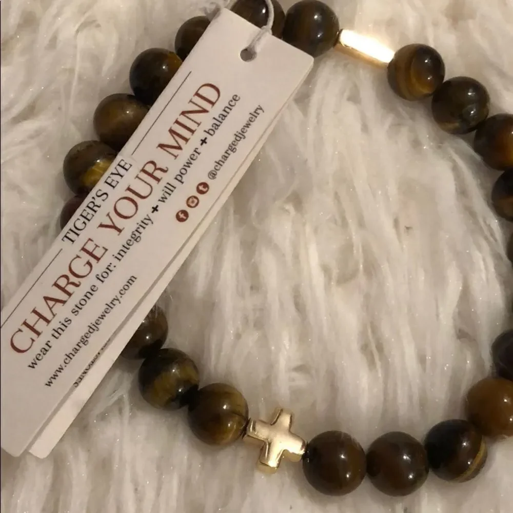 Charged tiger’s eye